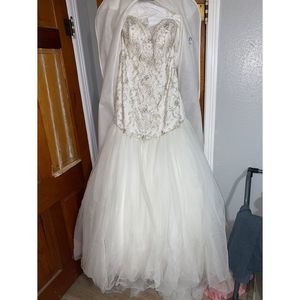 White Alfred Angelo Size 14 Mermaid dress